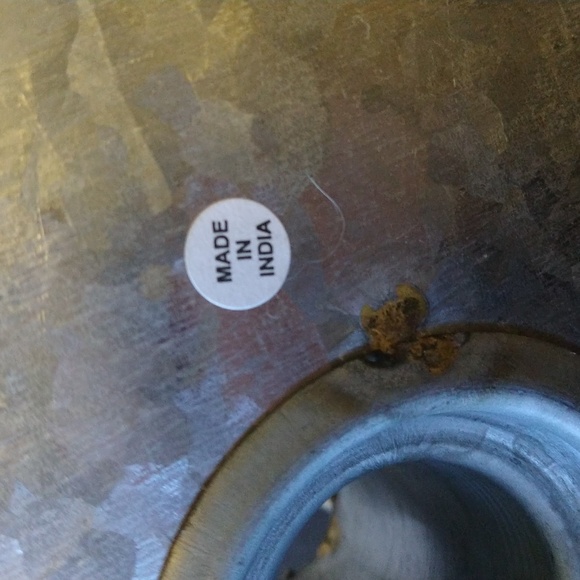 VGUC. Vintage handmade galvanized zinc topper 10-in diameter. - Picture 8 of 9